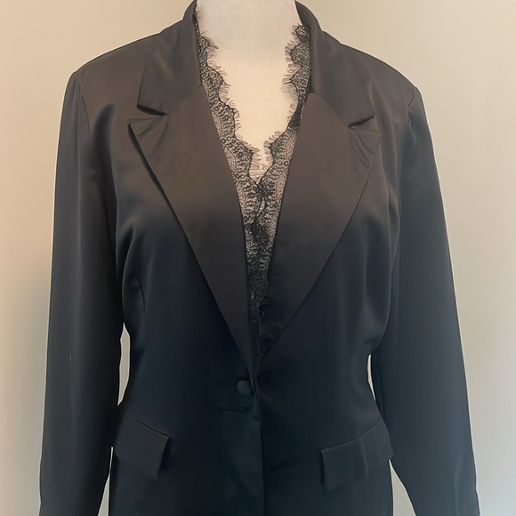 Missguided black tuxedo dress - Picture 2 of 5